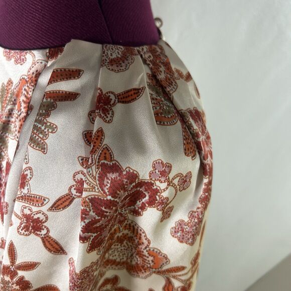 Misa Los Angeles Kara Dress Falling Floral Satin Mini Dress Sz S Ruched Cut-Out - Picture 11 of 16